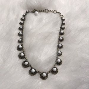 White and rusted gold Anthropologie necklace